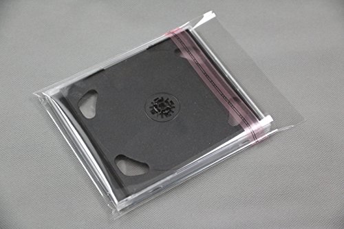 CD DVD Blu ray Box Schutzhüllen Folienhüllen mit Adhäsionsverschluss für 10 mm Jewel Case (500 St.)