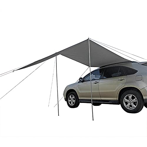 Blueshyhall Fahrzeug-Markise für Dachzelte, Sonnendach Sonnensegel für Auto SUV Camping Outdoor,Grau,300x200cm