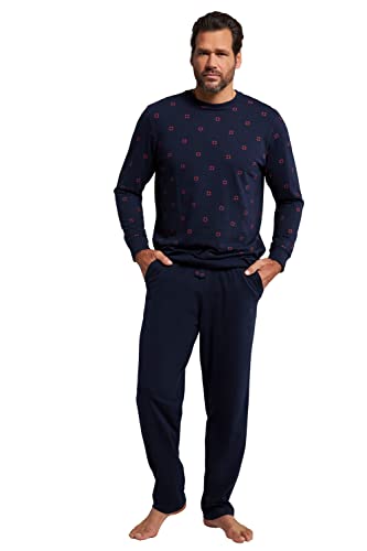Grosse Grössen Bauch-Schlafanzug, Herren, blau, Größe: XL, Baumwolle, JP1880