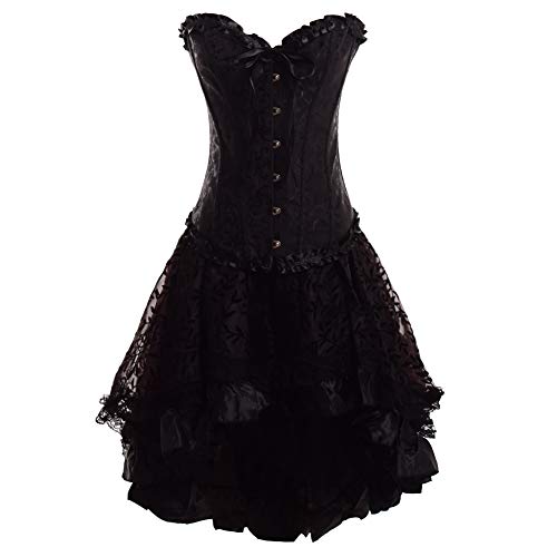 GRACEART Damen Gothic Röcke Spitzen Steampunk Korsett Kleid Cosplay Kostüm (XX-Large)