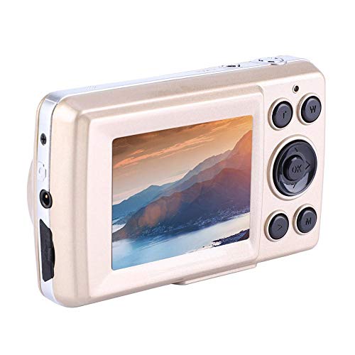 Mini-Digitalkamera, Digitalkamera, 16 x 4-facher Zoom, HD, Videokamera 720P, 30 fps, High Definition, für Erwachsene/Senioren/Kinder (Gold)
