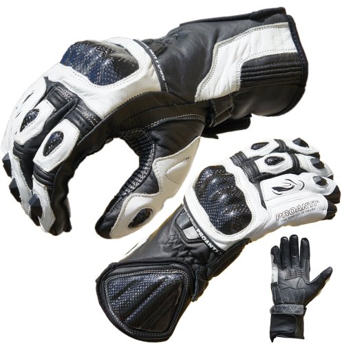 PROANTI Motorradhandschuhe Pro Racing Motorrad Leder Handschuhe Größen: M-XL