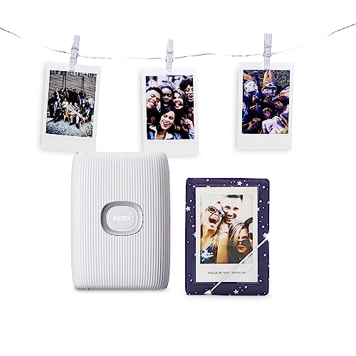 Limited Edition INSTAX Mini LINK2 Smartphone Printer Bundle, Clay White