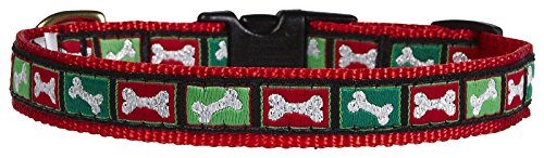 Up Country XBO-C-M Christmas Bones Hundehalsband Breit, 1", M