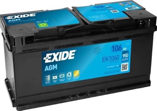 Autobatterie EXIDE 106, Ah 950, A/EN EK1060 L 392mm B 175mm H 190mm NEU