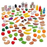 KidKraft Spielzeug-Lebensmittel Deluxe Tasty Treats für Kinderküche, Spielset mit 115 Teile, Spielküche Zubehör, Spielzeug für Kinder ab 3 Jahre, 63330