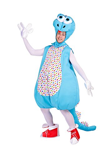 Süßes Dinosaurier Kostüm für Herren Blau - Lustiges Saurier Kostüm für Karneval oder Mottoparty