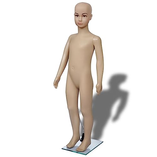 vidaXL Schaufensterpuppe Mannequin Kind Junge Mädchen Puppe Bodenplatte 4-TLG.