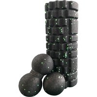 Schildkröt Fitness Selbstmassage Set 3-teilig, Faszienrolle, Duo-Ball, Massage Ball, Doppelball, Faszientrainingsset, aus leichtem Schaumstoff, 960135