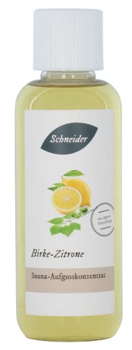 Saunabedarf Schneider - Aufgusskonzentrat Birke - Zitrone - lieblich-spritziger Saunaaufguss - 250ml Inhalt