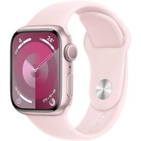 APPLE Watch Series 9 GPS 41mm Pink Aluminium Case with Light Pink Sport Band - S/M (MR933QF/A)