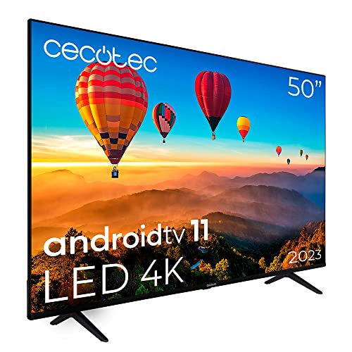Cecotec TV LED 50" Smart TV A1 -Serie Alu10050s. 4K UHD, Android 11, Frameles Design, MEMC, Dolby Vision und Dolby Atmos, HDR10, Modell 2023
