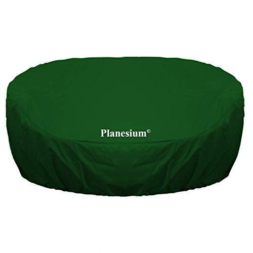 Planesium Premium Abdeckplane Sonneninsel RUND Abdeckhaube Liegeinsel Hülle Lounge Abdeckung Runder Schutzhülle Atmungsaktiv Wasserdicht Polyrattan (160cm Breite x HV 45cm HH 85cm, Tannengrün)