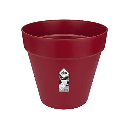 Elho Loft Urban Rund Rollen 40 - Blumentopf - Cranberry Rot - Draußen - Ø 39 x H 35.2 cm