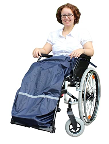 FabaCare Thermoschürze für Rollstuhl, Beinschutzdecke, Rollstuhlschürze, Polar-Fleece, Reflektorstreifen, Wetterfest