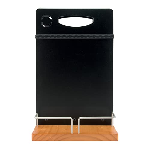 Securit Tischaufsteller Table Caddy, mit Kreidetafel, Holz, Schwarz, 35 x 22.3 x 20.3 cm