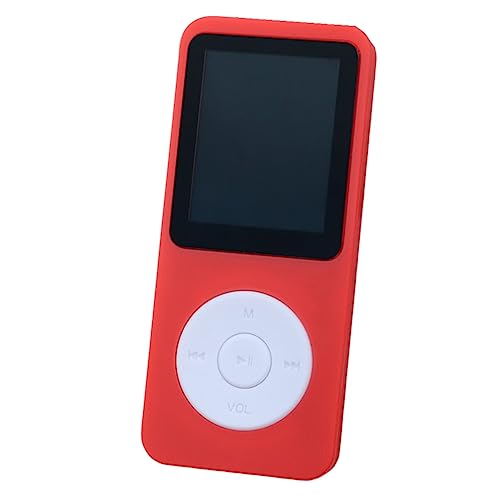 Epodmalx Tragbares 4,6 cm (1,8 Zoll) Farbdisplay, kompatibel mit Bluetooth, E-Books, Sport, MP3, MP4, FM, Musik-Player für Kinder, Weihnachtsgeschenke, Rot