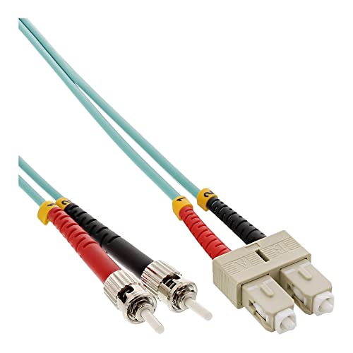 InLine 82525O LWL Duplex Kabel, SC/ST, OM3, 25m Türkis