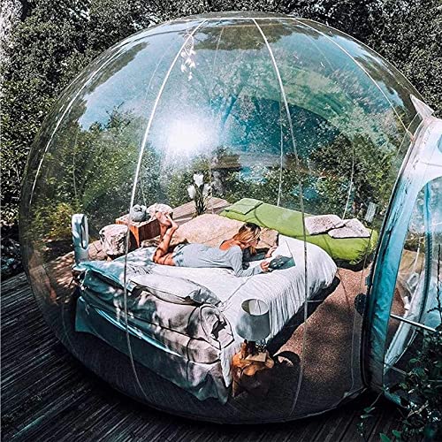 ATHUAH Aufblasbares Blasenzelt, transparentes Sternenhimmel-Blasenhaus im Freien, regensicheres und winddichtes Camping-Zelt ohne Privatsphäre, mit Gebläse, 4 m