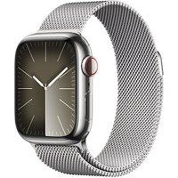 Apple Watch Series 9 LTE 41mm Edelstahl Silber Milanaise Silber