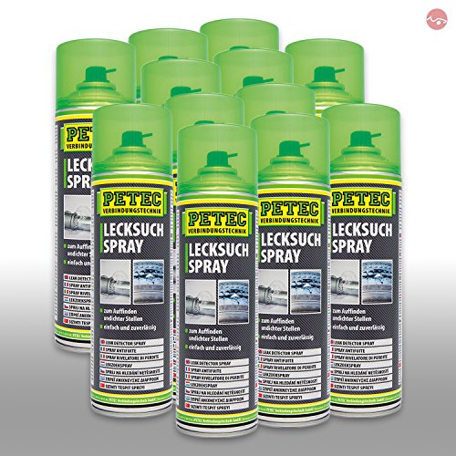 Petec_bundle 12x PETEC LECKSUCHSPRAY Lecksucher Spray Leckfinder 400 ML 70750