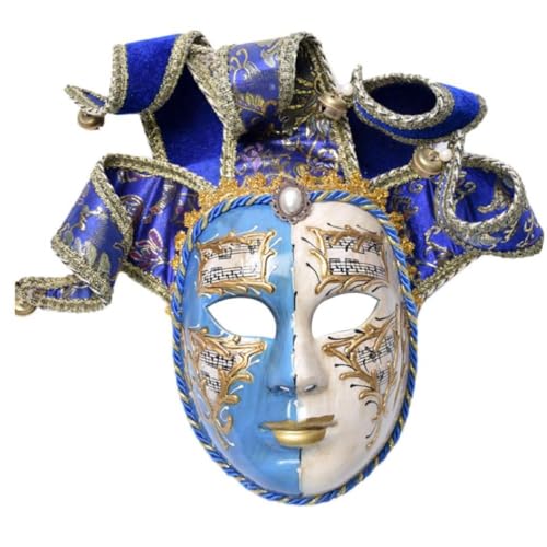 Swetopq Venedig-Maske Vollgesichtsmaske Narren-Masken Wanddekoration Vintage Frauen Gesicht Cosplay Requisiten Narrenmasken Vollgesicht Frauen Gesicht für Maskerade Partys