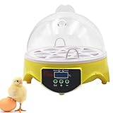 7 Eierinkubator Digitaler Hühnergeflügelbrutapparat Eierbrutapparat mit automatischer Temperaturregelung für Hühnergansente mit Eierablage EU-Stecker