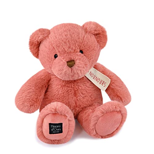 Histoire d'Ours - Der Teddybär Rosé Praline 28 cm – Rosa – 28 cm – Geschenk zur Geburt – HO3232