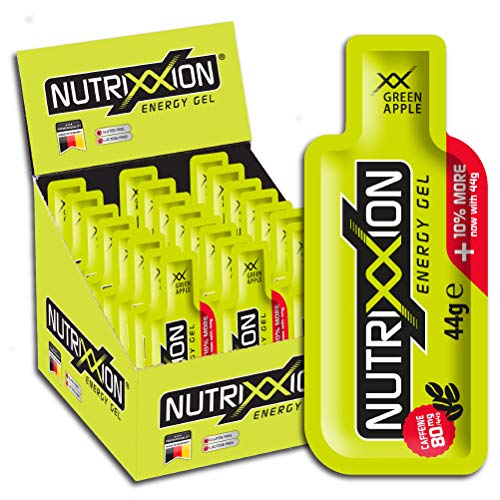 Nutrixxion ENERGIE GEL Set 24 x 44g, Geschmack XX Force Green Apple [80mg Koffein]