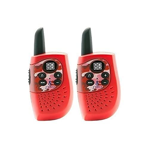 Cobra HM230 "Hero Serie" kompakt Walkie Talkie mit einer Reichweite von bis zu 3 km, 8 Kanälen und Energiespar-Funktion (2er-Pack)- rot