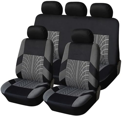 Auto Sitzbezüge Sets für BMW X1 E84 2010 2011 2012 2013 2014 2015, Wasserdichtes Komfortabler Vordersitze Rücksitzschoner Innenraum Zubehör,A/Grey