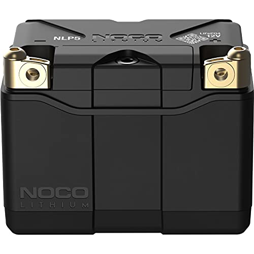 NOCO Lithium NLP5, 250A Motorradbatterie (besser als Gel oder AGM), 12V 2Ah Roller-/Quad-Batterien, einschließlich Harley Davidson, BMW, Honda, Kawasaki, Yamaha, KTM und mehr, 14.9 x 10.6 x 11.8 cm