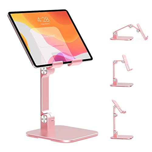 elitehood iPad Desktop Ständer, Metall iPad Pro Ständer für iPad Pro 12.9 iPad Air Mini, Rosa