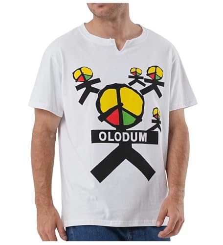Herren T-Shirt MJ Shirt Anti-Krieg Beat Klavier Baumwolle Tee Kurzarmshirt Erwachsene und Kinder Weiß Men T-Shirt (Olodum, M)…