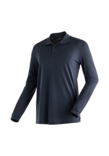 Maier Sports Herren Polo-Shirt Ulrich L/S, Langarm piqué Polohemd