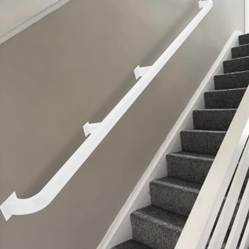 Wandhandlauf für Innentreppen, Treppenhandläufe aus Metall, schmiedeeiserne Handläufe für Treppen mit Wandhalterung, 1 m, 2 m, 3 m Treppengeländer (Size : 600cm)