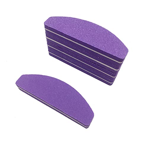 RHAIYAN 40 teile/los Farbe Mini Nagelfeilen Puffer 100/180 Trimmer Puffer Kalk A Ongle Nagelkunstwerkzeuge Waschbar Polieren Schleifen Datei Schwamm Specific (Color : Purple)