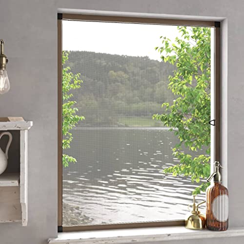TALCUS Dekor, Fensterbehandlungen, Fensterschutz, Insektenschutz für Fenster, Braun, 80 x 100 cm