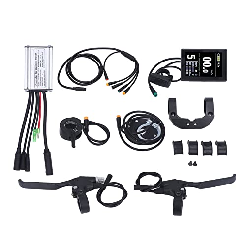 Alomejor E-Bike-Controller-Kit, E-Bike-Umrüstsatz mit Controller LCD8S Panel Meter Bracket Throttle Dial