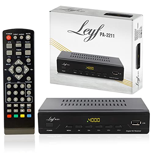 LEYF PA-2211 Kabel Receiver DVB-C Digitales Kabelfernsehen Full HD TV(DVB-C / C2, HDTV, DVB-T/T2, HD, SCART, USB) Kabelfernsehen für alle Kabelanbiete