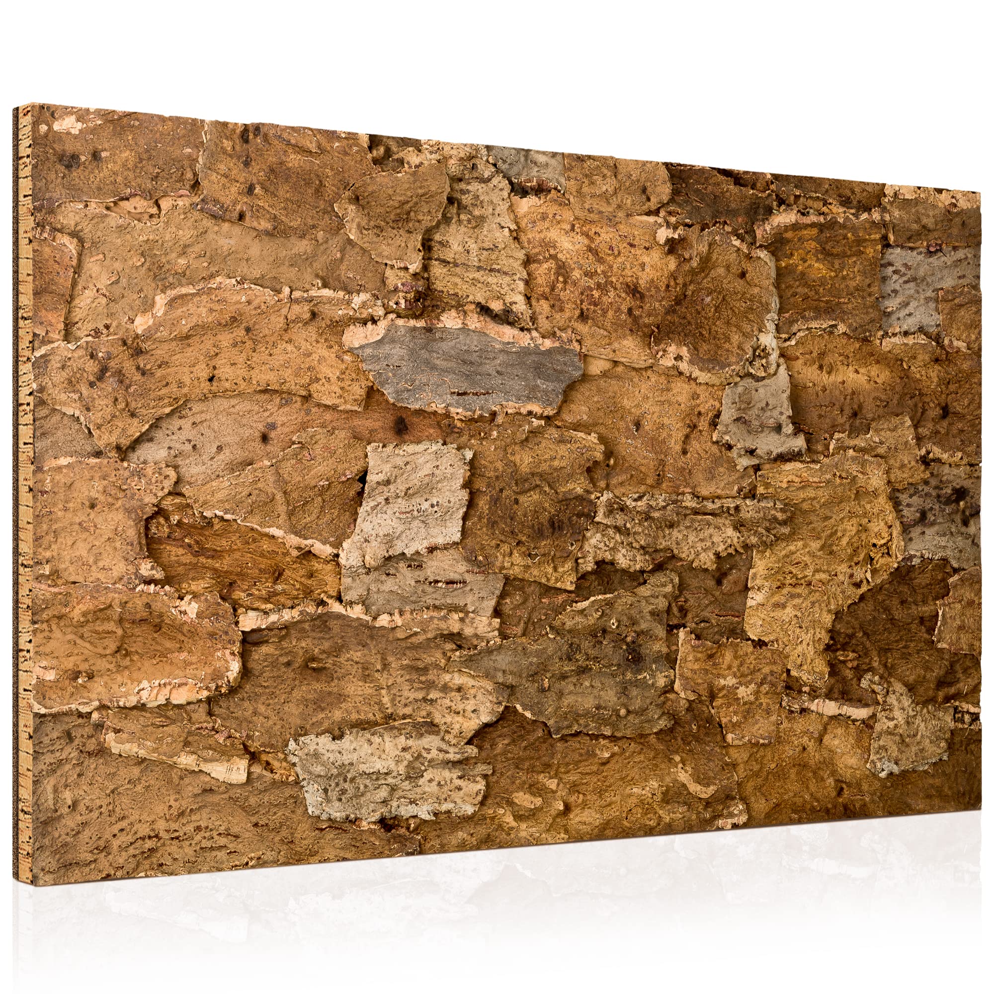 XXL Korkrückwand (Rückwand Terrarium), 3D Kork-Rückwand 90 x 60 cm im Stil Desert (Wüste) | natürliches Design aus Korkstücken | gereinigt & desinfiziert | Made in Portugal