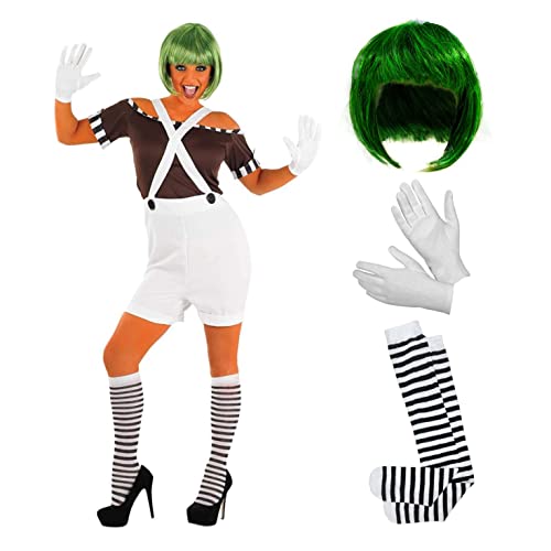Fun Shack Weißes Schokoladenfabrik Arbeiter Kostüm für Damen, Halloween und Karneval - M