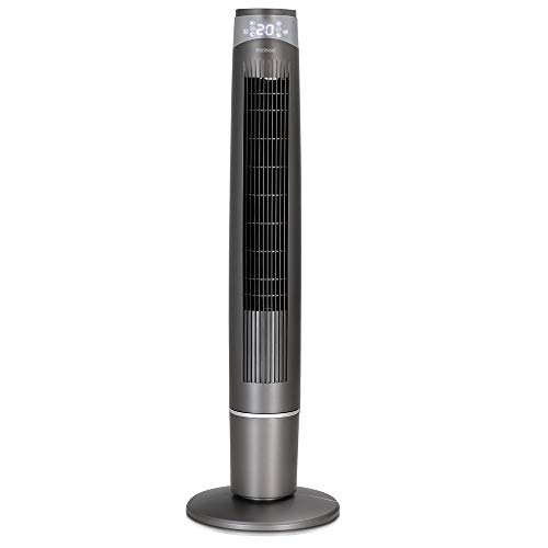 monzana Turmventilator MZTV120 Fernbedienung 120cm 12 Std. Timer 3 Modi 6 Geschwindigkeitsstufen 90° Oszillation Standventilator Ventilator