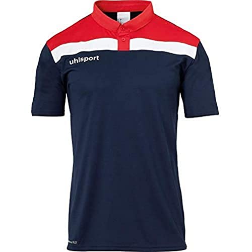 uhlsport Herren Offense 23 Polo Shirt Poloshirt, Marine/Rot/Weiß, XXL