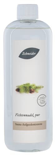 Saunabedarf Schneider - Aufgusskonzentrat Fichtennadel Pur - waldig-frischer Saunaaufguss - 1000ml Inhalt