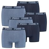 PUMA 6 er Pack Boxer Boxershorts Men Herren Unterhose Pant Unterwäsche, Farbe:037 - Denim, Bekleidungsgröße:XXL