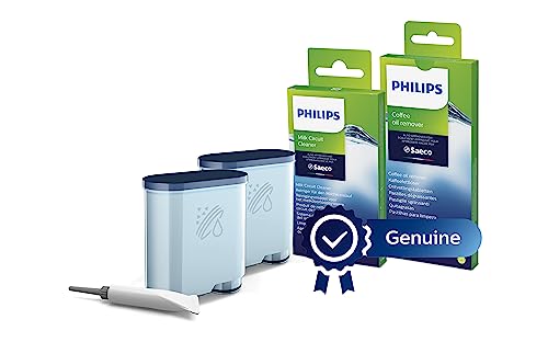 Philips Wartungskit CA6707/10 Rundum-Pflegeset für Kaffeevollautomaten (enthält AquaClean Wasserfilter), Mehrfarbig