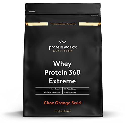 Whey Protein 360 Extreme | Schoko-Orangen-Strudel | Proteinreich | Glutamin, Vitamine & Mineralien | THE PROTEIN WORKS | 600g