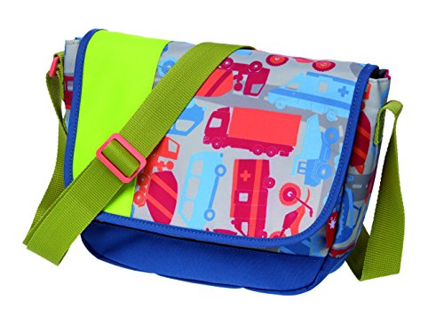 sigikid, Jungen, Kindergartentasche Fahrzeuge, Traffic, Kinder-Sporttasche, 22 cm, Blau/Grün, 24670