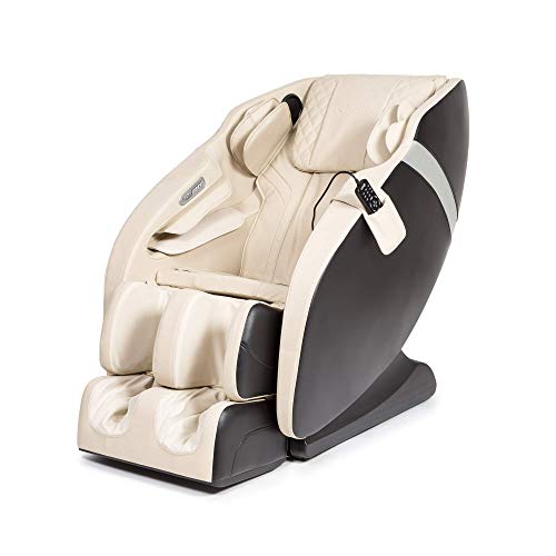 Karma® 2D Massagestuhl – Weiß (Modell 2021) - 6 professionelle Massageprogramme, Pressotherapie, Thermotherapie, Fußreflextherapie, Raum und Schwerkraft Zero, 3D-Surround-Sound, Bluetooth